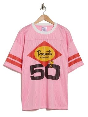 Pink Jersey Mens Size Small Peanuts